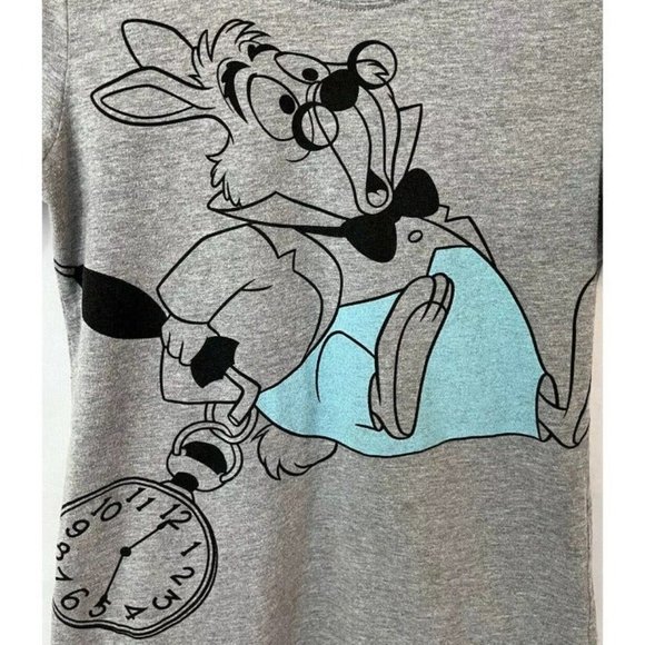 Alice In Wonderland Official Disney Shirt Size M (7-9) White Rabbit Graphic EUC - Picture 2 of 7